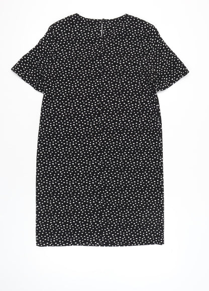 Marks and Spencer Women’s Black Polka Dot Shift Dress Size 10