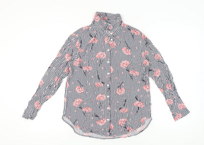 Womens UK Size 12 Warehouse Multicoloured Classic Button-Up
