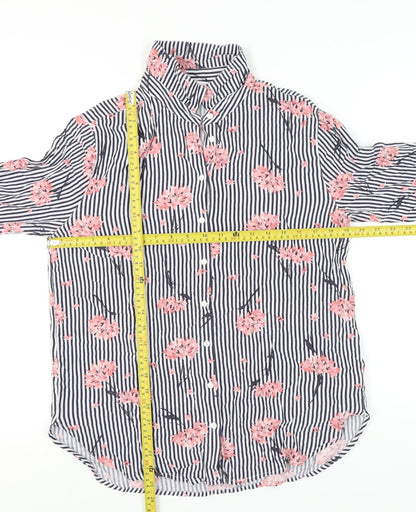 Womens UK Size 12 Warehouse Multicoloured Classic Button-Up