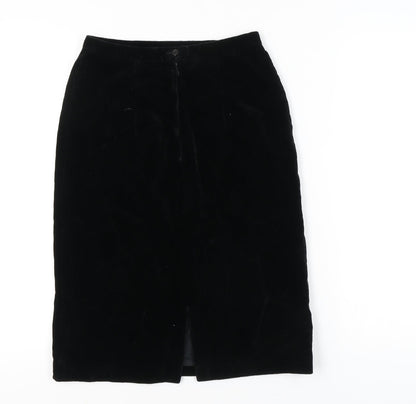 STINA Creation Women’s Black Velvet Pencil Skirt Size 6 Vintage