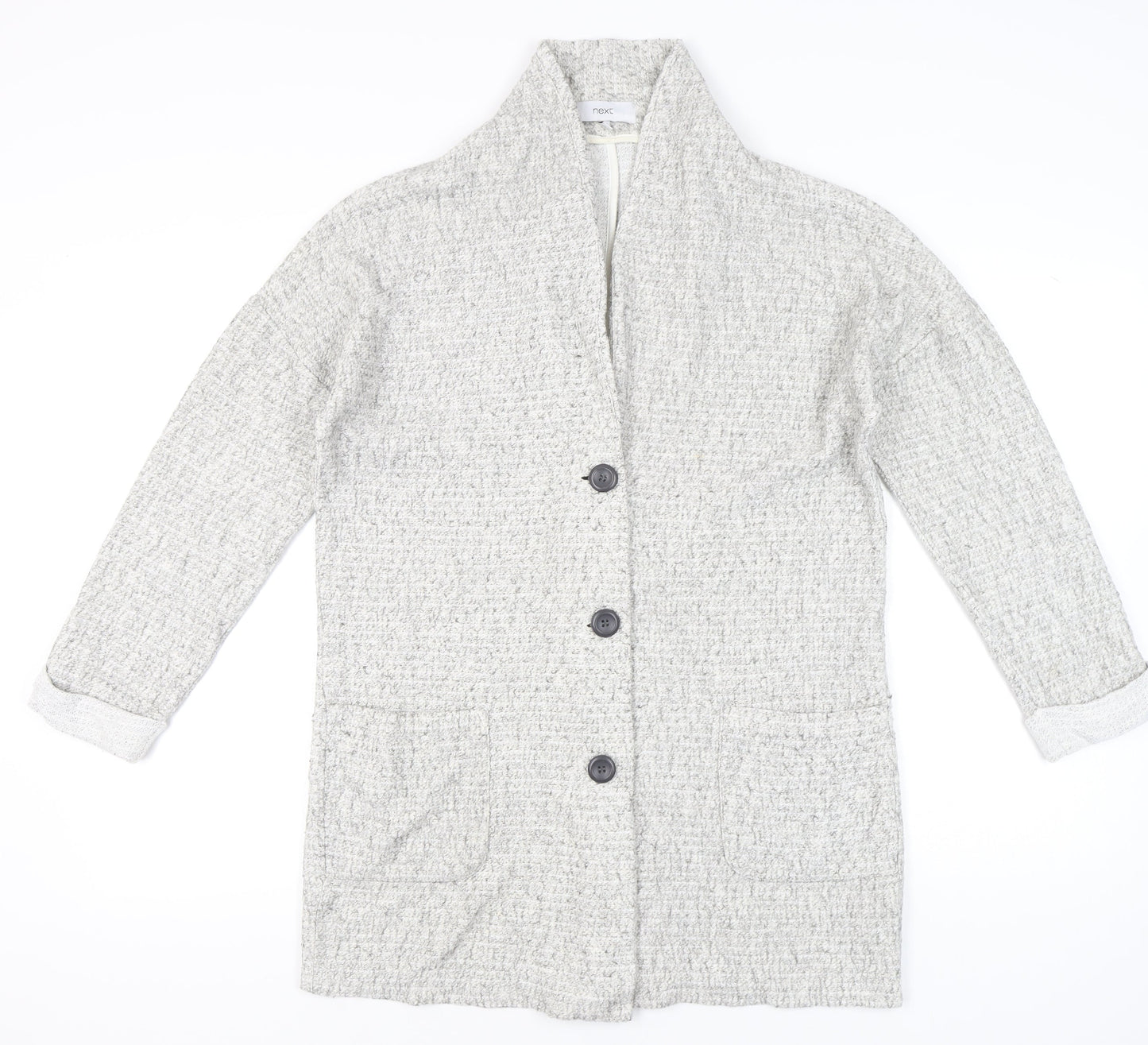 Womens UK Size 10 NEXT Grey Cardigan Jumper