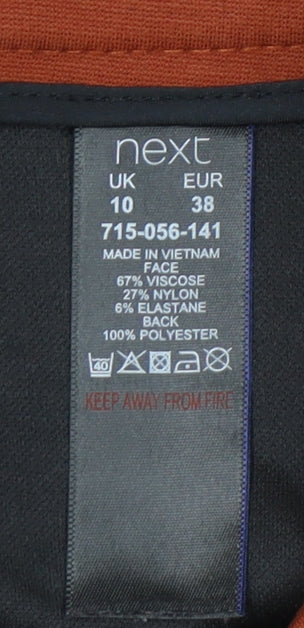 Next Women’s Brown Size 10 Pencil Skirt with Button Detail