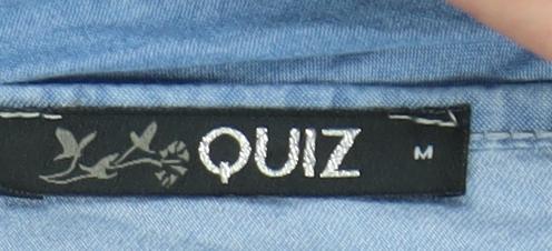 Quiz Women’s Blue Cotton Sleeveless Playsuit Size M