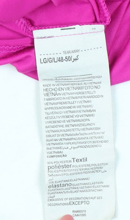 Under Armour Womens Pink Racerback Tank Top L Loose Fit Activewear