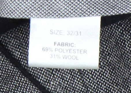 Jeff Banks Men's Grey 32R Dress Trousers Wool Blend Formal Work