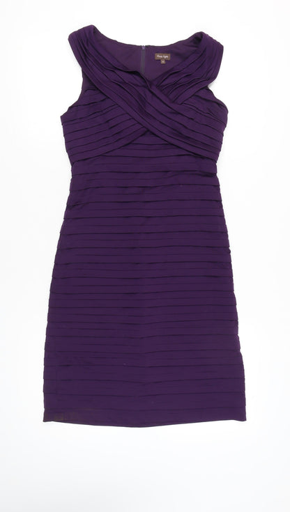 Phase Eight Women Purple Size 12 Sheath Knee Length Dress