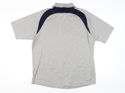 Hugo Boss Men’s Grey XL Polo Shirt Short Sleeve Cotton Blend