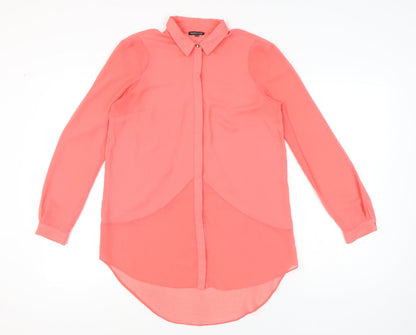 Womens UK Size 12 Warehouse Pink Basic Blouse