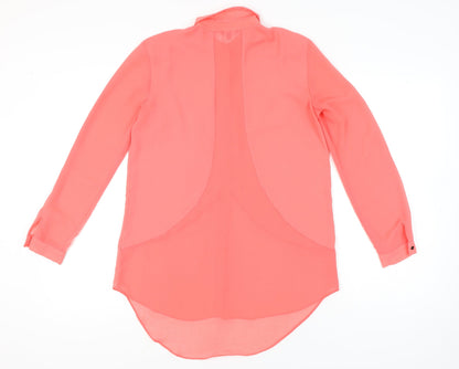 Womens UK Size 12 Warehouse Pink Basic Blouse