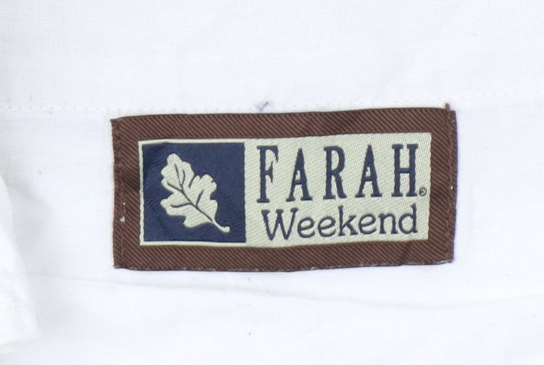 Farah Men’s Beige Chino Trousers Size L 38W 29L Cotton Blend