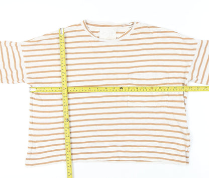 Womens UK Size S Whistles Beige Basic T-Shirt