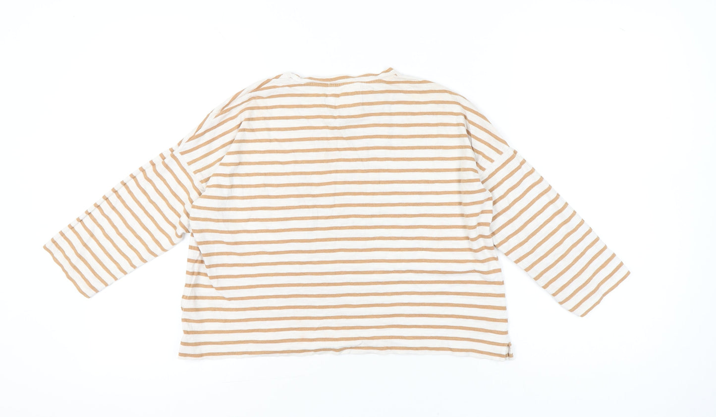 Womens UK Size S Whistles Beige Basic T-Shirt