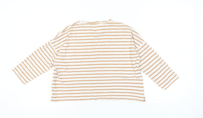 Womens UK Size S Whistles Beige Basic T-Shirt