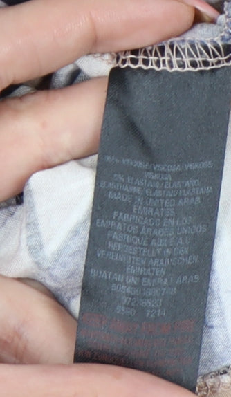 Dorothy Perkins Women’s Beige Black Shift Dress Size 18 Sleeveless Geometric