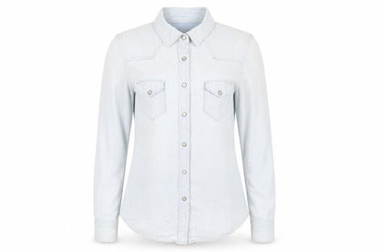 Womens UK Size M Gap Blue Classic Button-Up