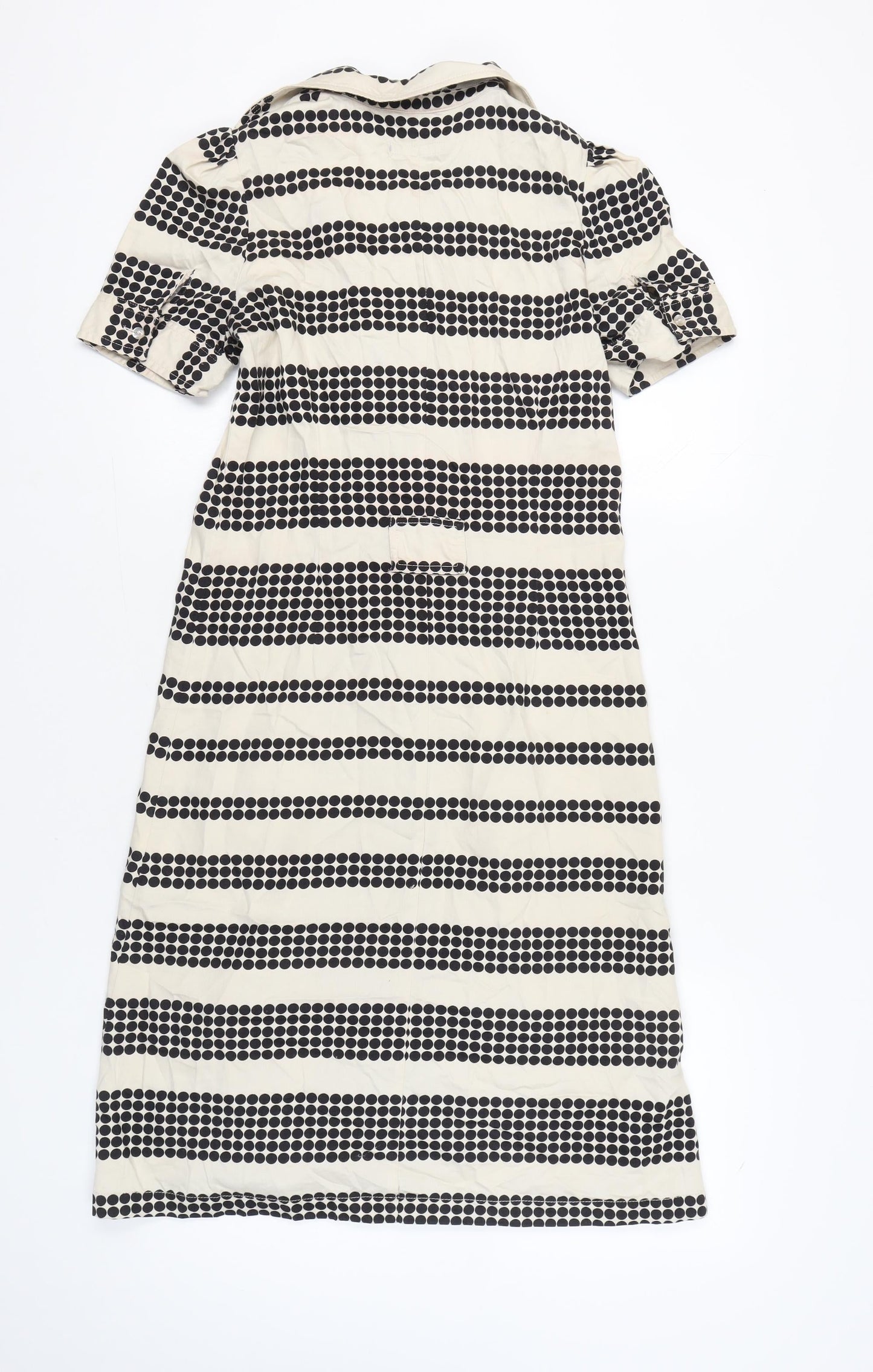 InWear Women’s Black White Shirt Dress Size 10 Cotton Modal