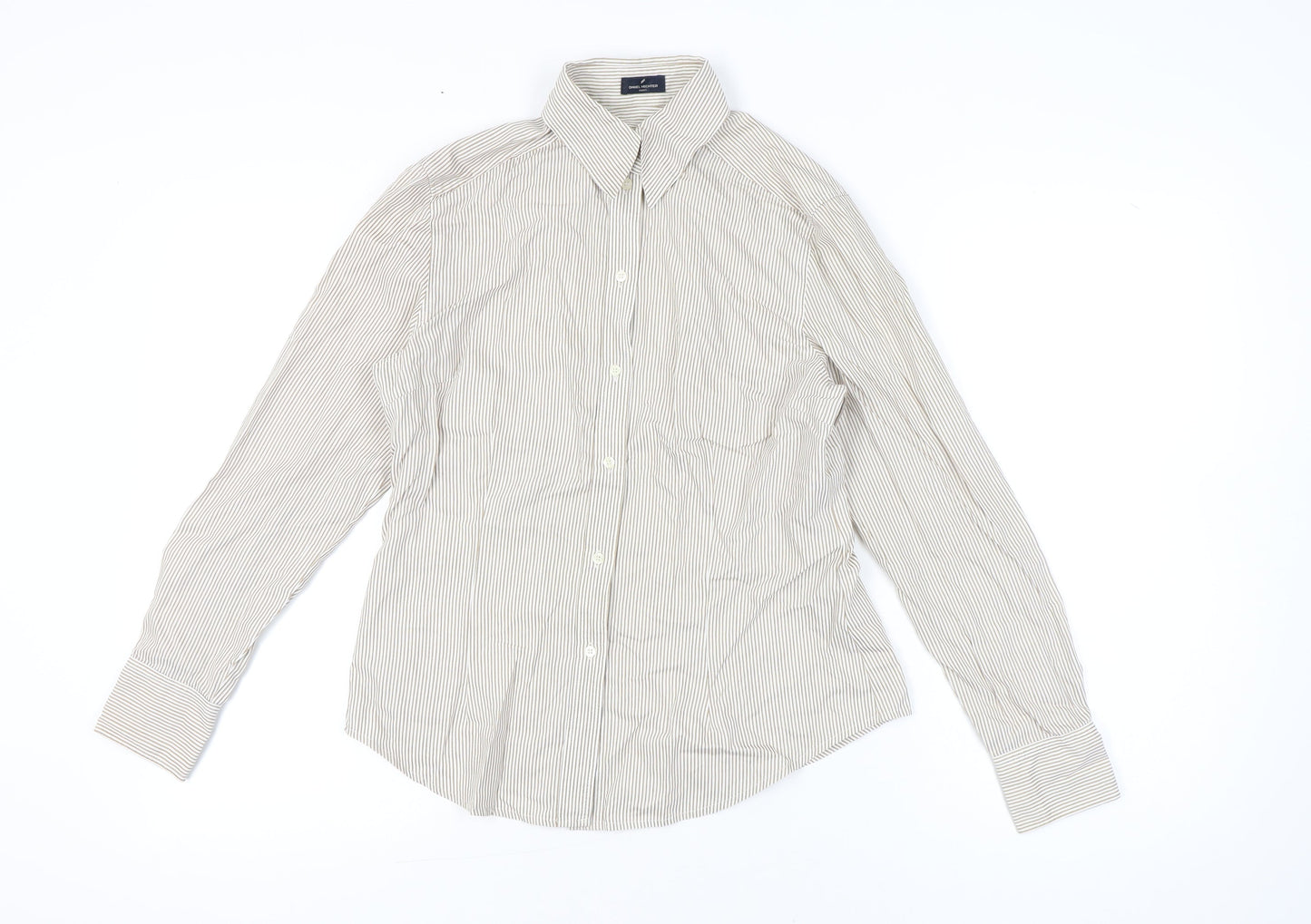 Womens UK Size 12 Daniel Hechter Beige Classic Button-Up