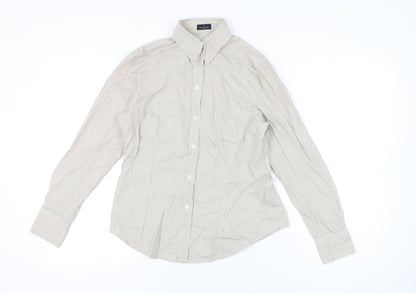 Womens UK Size 12 Daniel Hechter Beige Classic Button-Up