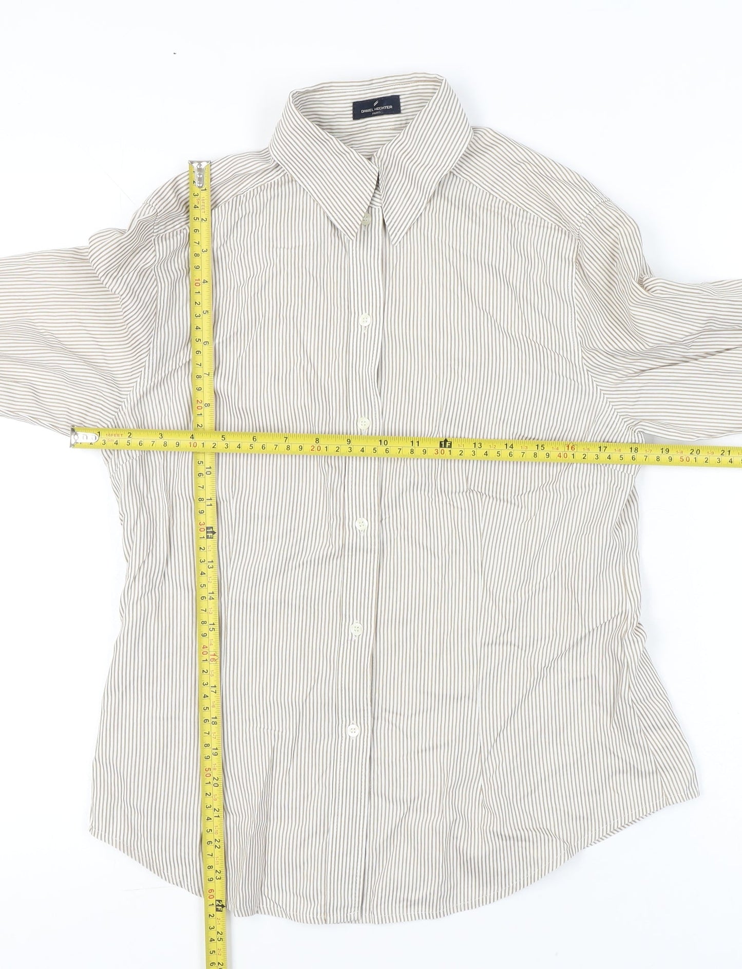 Womens UK Size 12 Daniel Hechter Beige Classic Button-Up