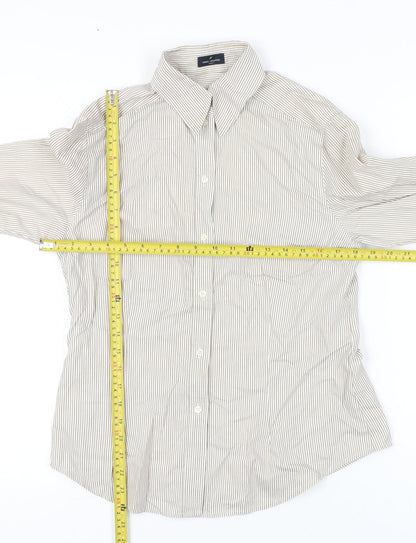 Womens UK Size 12 Daniel Hechter Beige Classic Button-Up