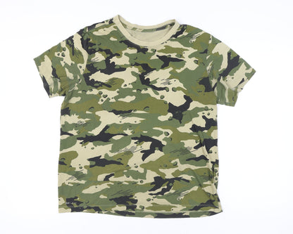 Nike Men’s Green Camouflage Army Short Sleeve Sports T-Shirt S