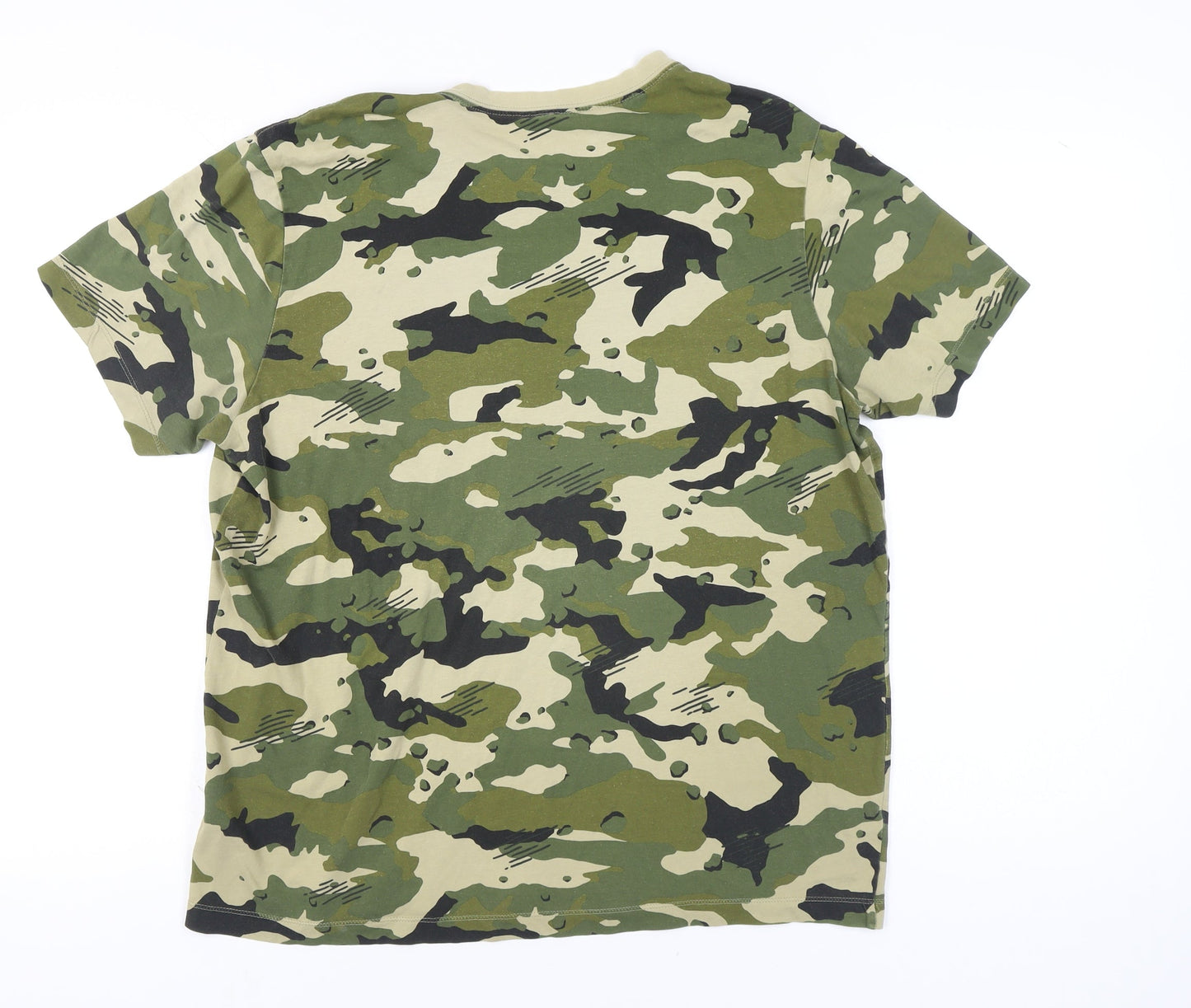 Nike Men’s Green Camouflage Army Short Sleeve Sports T-Shirt S