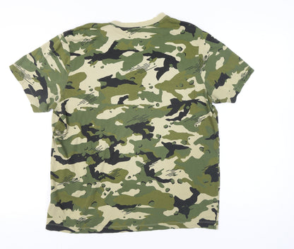 Nike Men’s Green Camouflage Army Short Sleeve Sports T-Shirt S