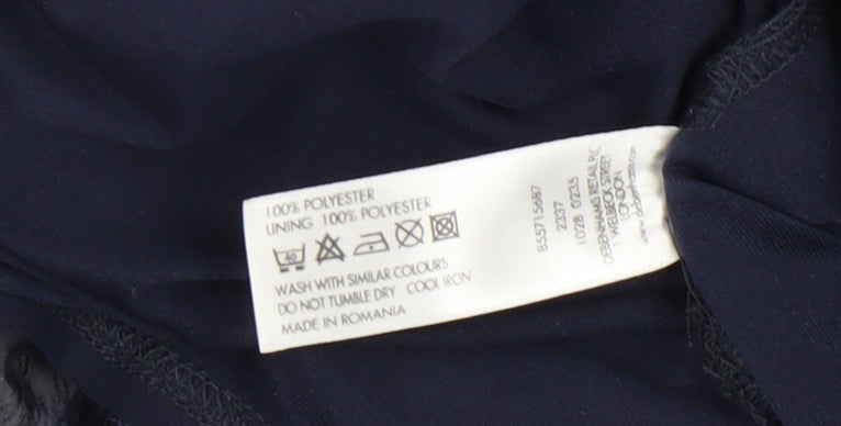 Debenhams Womens Multicoloured Floral A-Line V-Neck Dress Size 14