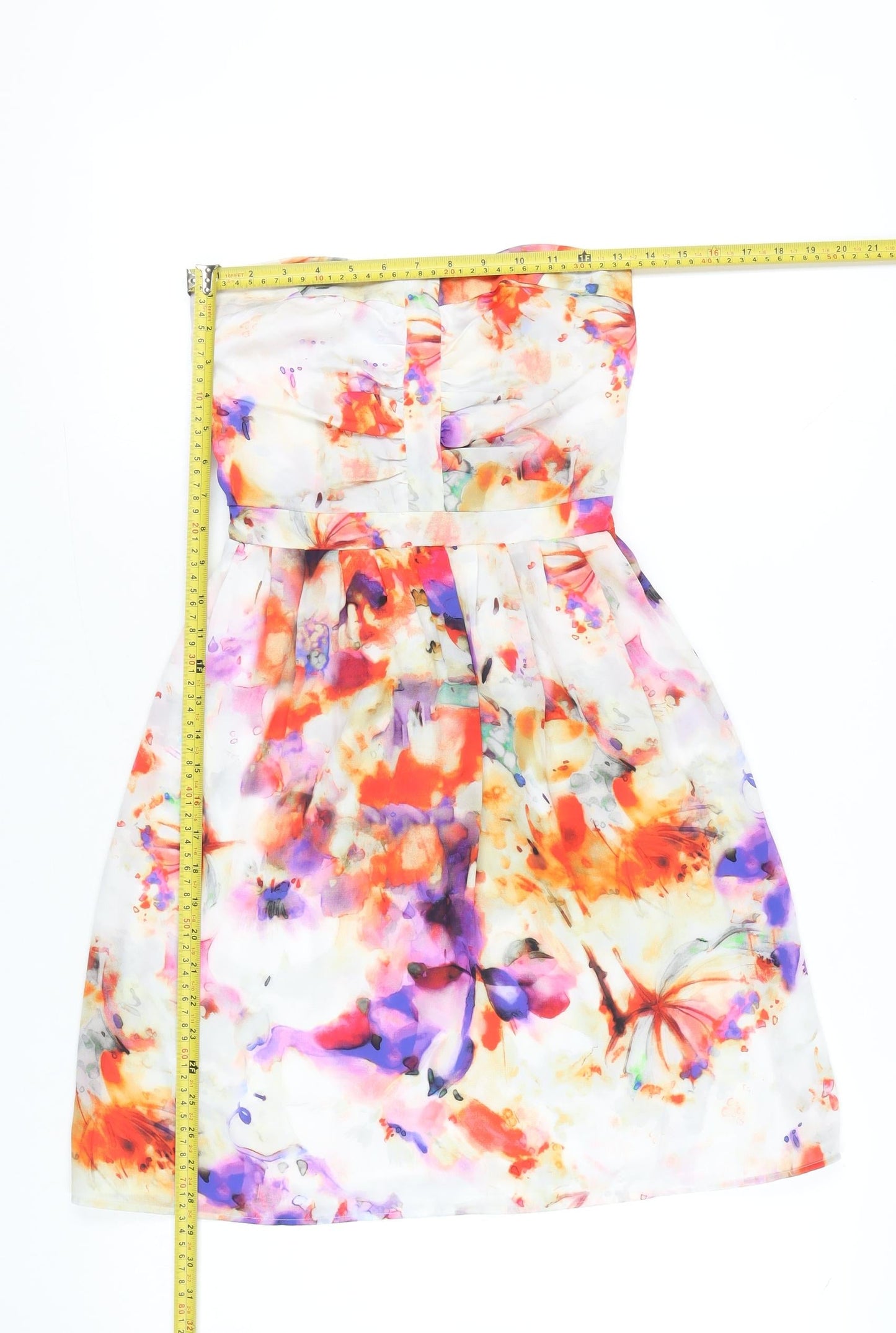 Coast Women’s Multicoloured Floral Strapless A-Line Dress UK 6