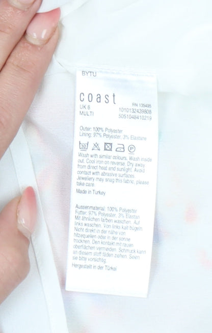 Coast Women’s Multicoloured Floral Strapless A-Line Dress UK 6