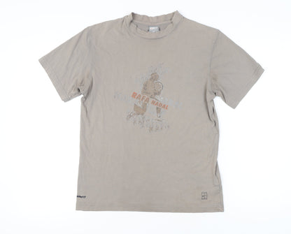Nike Boys Beige Rafa Nadal Graphic T-Shirt XL Tennis Sportswear