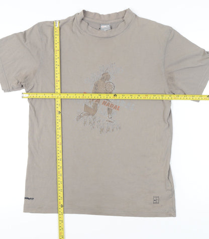 Nike Boys Beige Rafa Nadal Graphic T-Shirt XL Tennis Sportswear