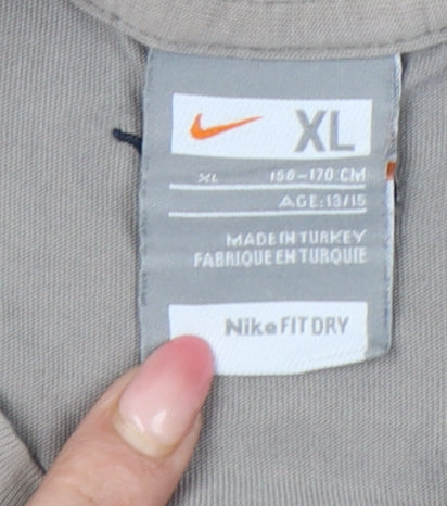 Nike Boys Beige Rafa Nadal Graphic T-Shirt XL Tennis Sportswear