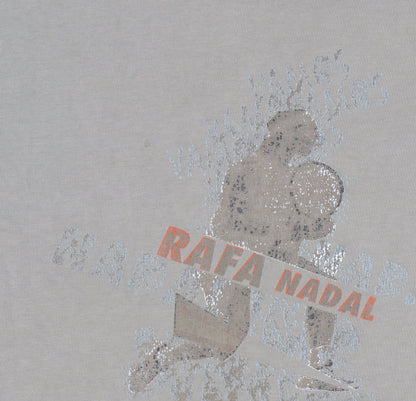 Nike Boys Beige Rafa Nadal Graphic T-Shirt XL Tennis Sportswear