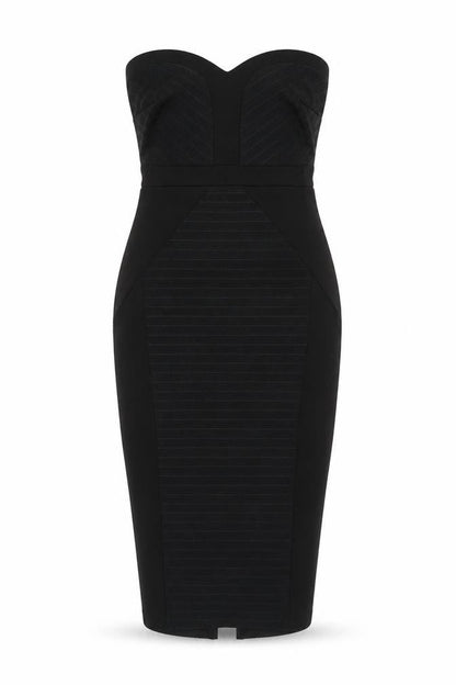 ASOS Petite Women’s Black Strapless Bodycon Midi Dress Size 2
