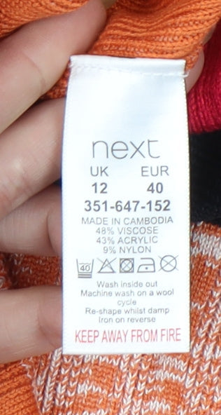 Next Women’s Multicoloured Striped Knit Tank Dress Size 12 Midi