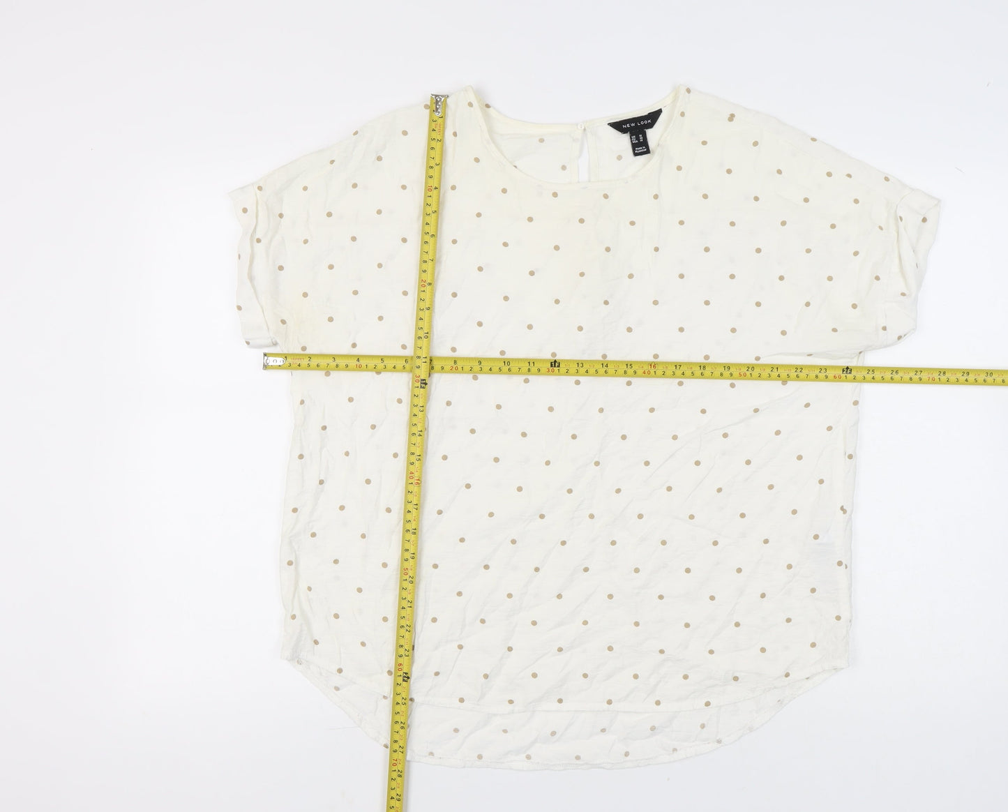 Womens UK Size 18 New Look White Basic T-Shirt