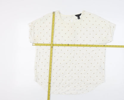 Womens UK Size 18 New Look White Basic T-Shirt