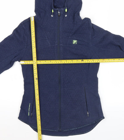Fila Women’s Navy Blue Hoodie Size 8 Full Zip Sportswear