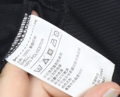 Adidas Women's Black Size 8 Track Jacket Full Zip Logo Sportswear