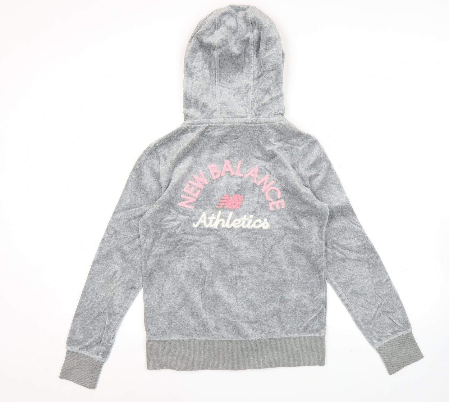 Womens UK Size M New Balance Grey Full Zip Hoodie