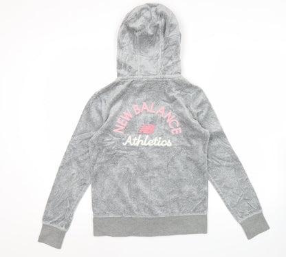 Womens UK Size M New Balance Grey Full Zip Hoodie