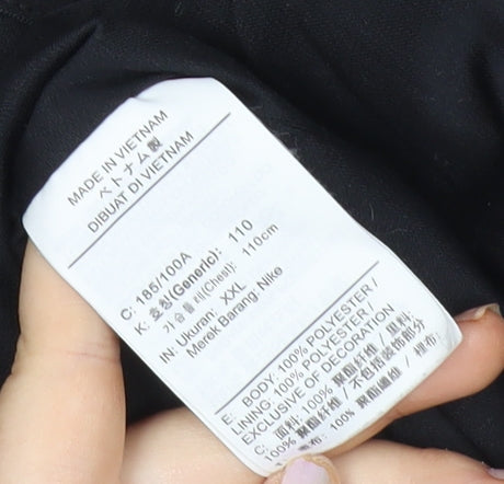 Nike Men’s Black 2XL Polyester Track Jacket Full Zip Sportswear