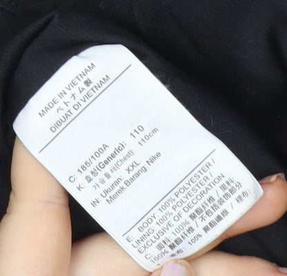 Nike Men’s Black 2XL Polyester Track Jacket Full Zip Sportswear