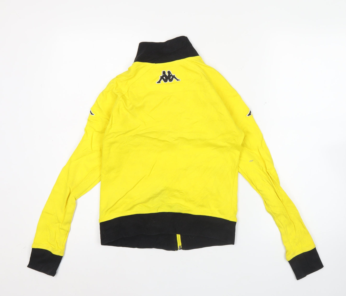 Kappa Womens Yellow Track Jacket Size UK 6 Full Zip Sportswear
