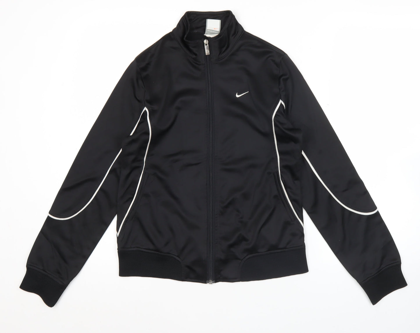 Nike Womens Black Large Track Jacket Full Zip Sportswear