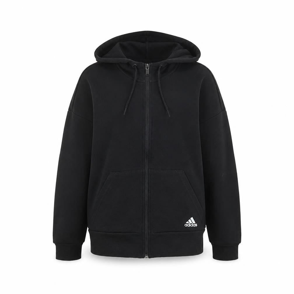 Womens UK Size 8 adidas Black Full Zip Hoodie