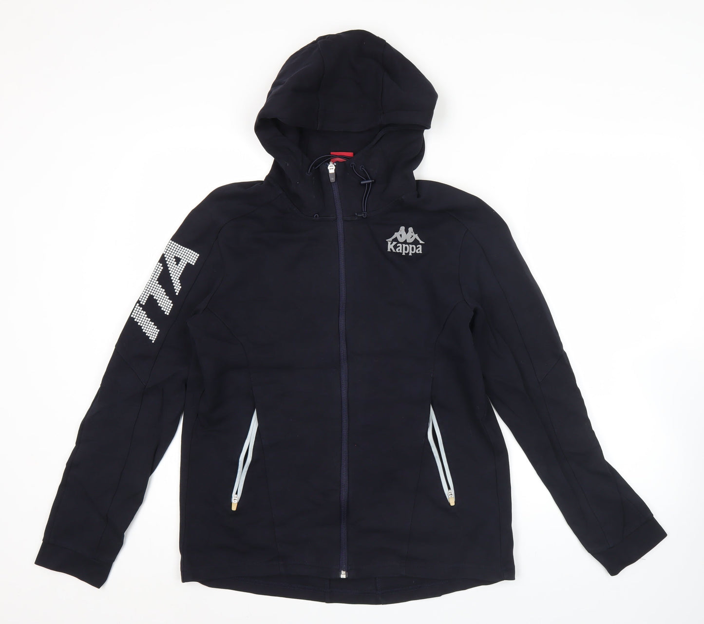 Mens UK Size M Kappa Black Full Zip Hoodie