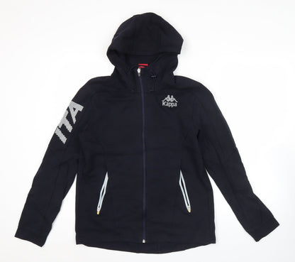 Mens UK Size M Kappa Black Full Zip Hoodie