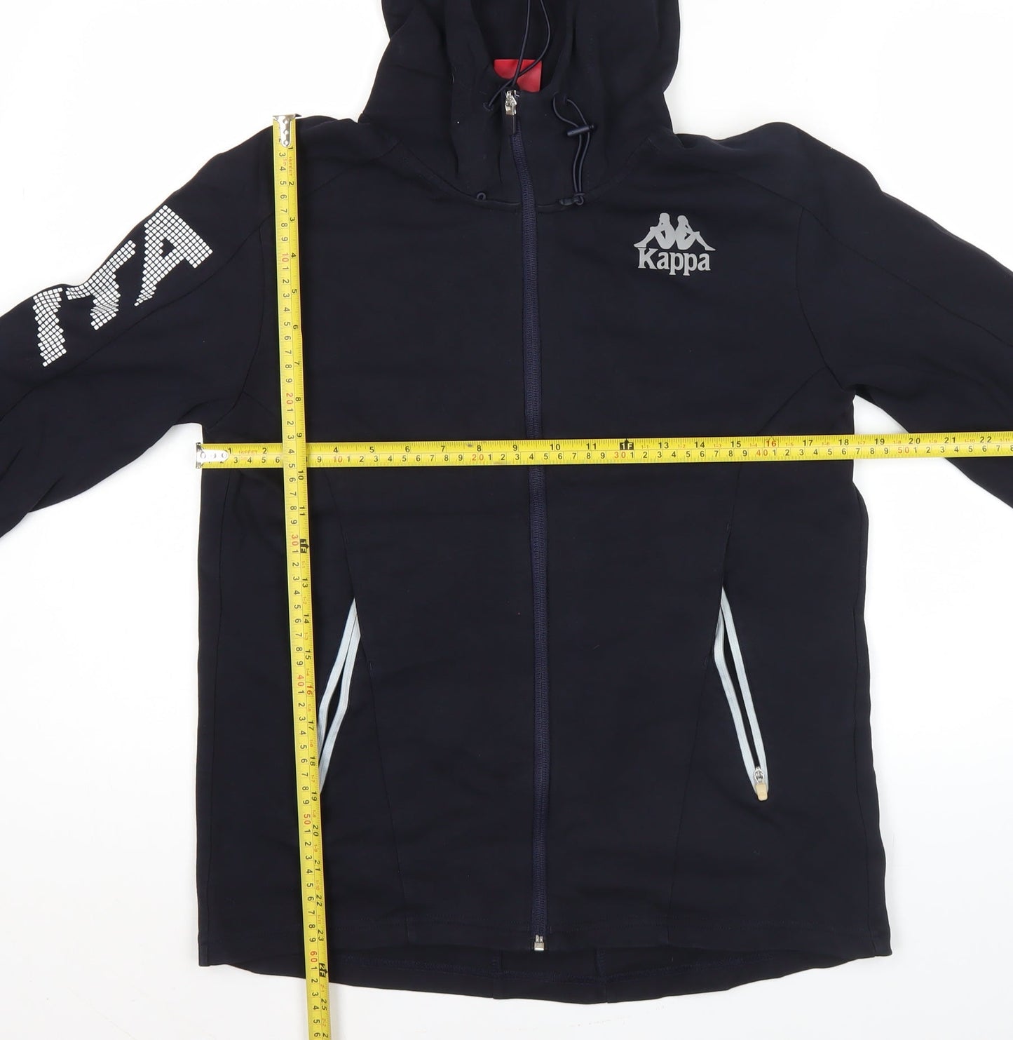 Mens UK Size M Kappa Black Full Zip Hoodie